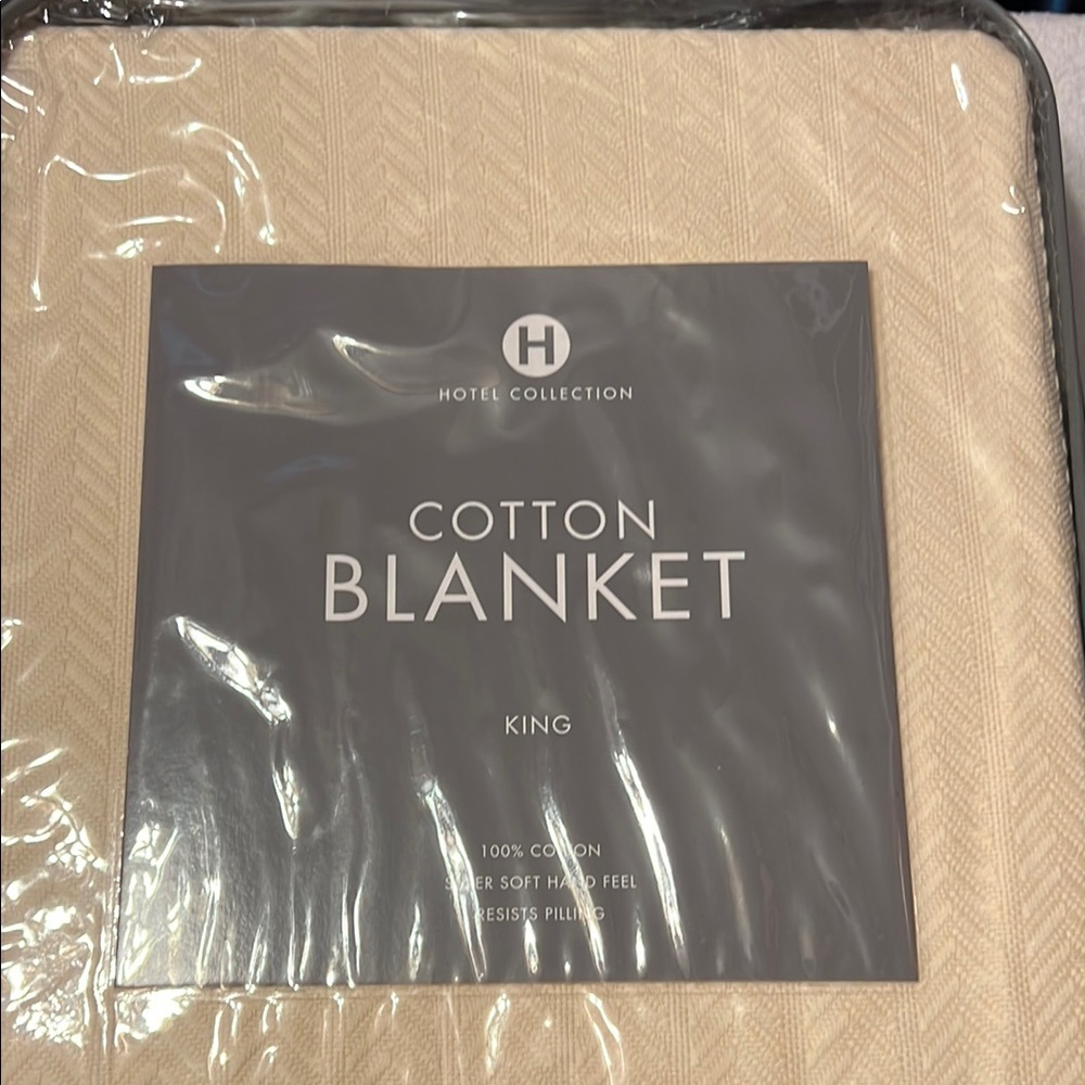 Hotel Collection Cream Woven Blanket